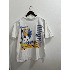 VTG 80s Bold Abstract Graphic Single Stitch T-Shirt Size Medium?